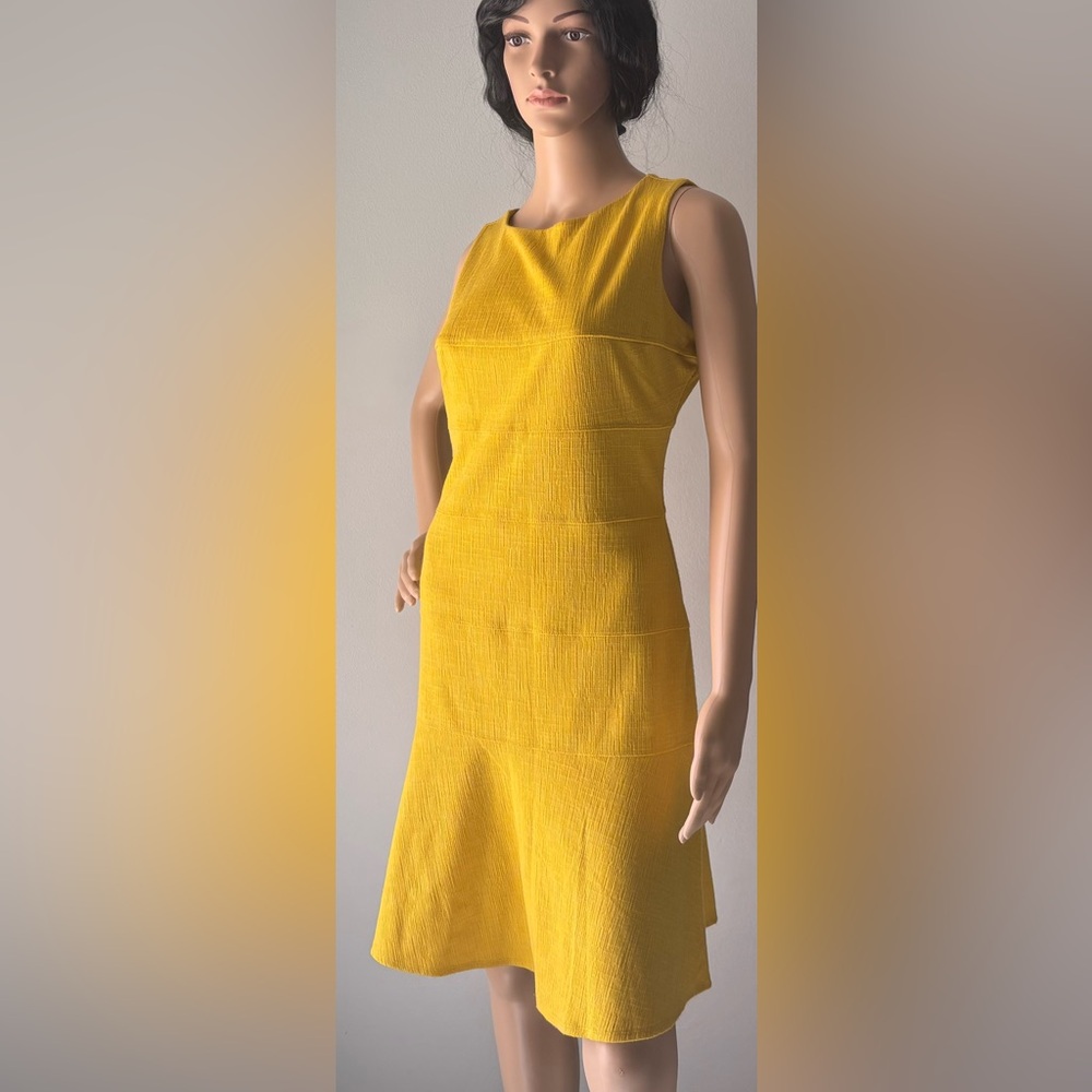 NWOT ENFOCUS STUDIO Sleeveless Dress Sz 8 Color Ceylon Yellow, comfortable